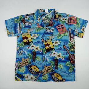 Palmwave Hawaii Aloha Hawaiian Shirt Kids Boys Size XL Button Up Tropical